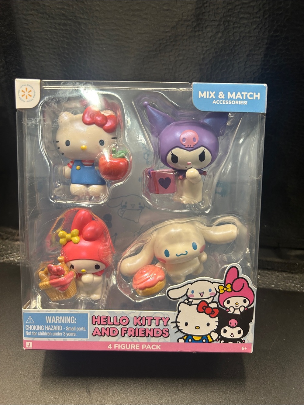 Sanrio Hello Kitty & Friends 4-Figure Pack - White, Pink, Red, Purple